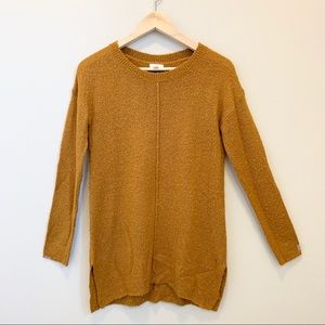 BP. Long sleeve yellow/brown/gold pullover sweater